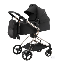 Коляска 2в1 Bair Moon Gold Edition MG-01 Black