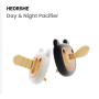 Набір пустушок HEORSHE Day&Night, 2 шт, чорно-білий