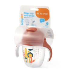 Поїльник з трубочкою Babyono 240 мл теракотова