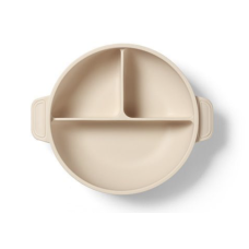 Силіконова тарілка Babyono з присоскою та кришечкою (Бежева) 