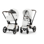 Коляска 2в1 Cybex Priam Style 5.0 Rosegold Off White
