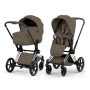 Коляска 2в1 Cybex Priam Style 5.0 Chrome Coconut Brown