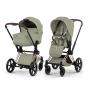 Коляска 2в1 Cybex Priam Style 5.0 Rosegold Sage Green