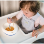 Тарелка с присоской и ложечкой для детей BabyOno, темно-синий