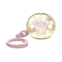 Кліпса на ланцюжку для пустушки Suavinex Gold Edition рожевий
