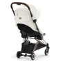 Прогулянкова коляска Cybex Coya Off White шасі rosegold 