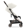 Прогулянкова коляска Cybex Coya Off White шасі rosegold 