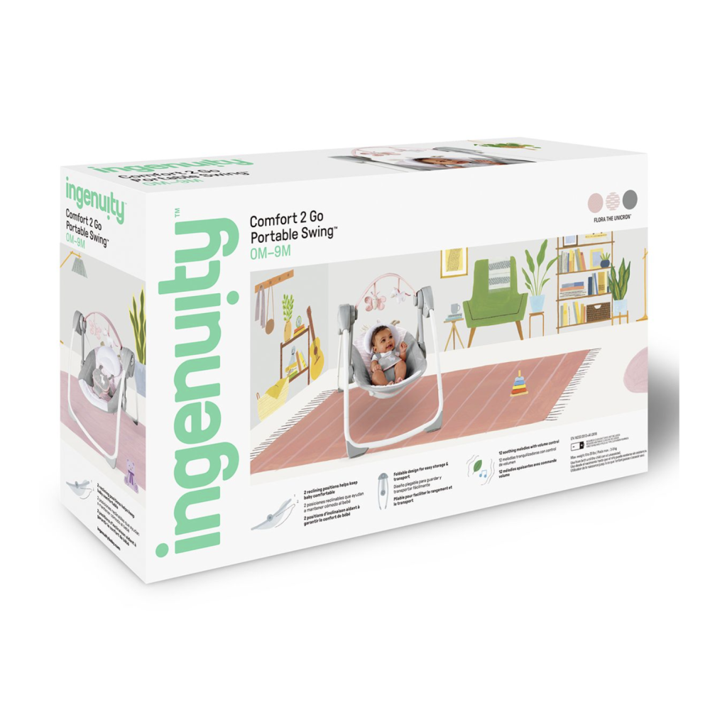 Крісло-гойдалка Ingenuity Comfort2Go – Flora the Unicorn