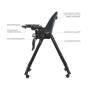 Стільчик для годування El Camino ME 1037-B CRYSTAL Black