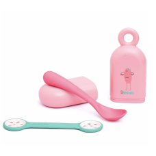 Набор для кормления Suavinex Истории маленьких монстров, розовый
