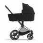 Коляска 2в1 Cybex Priam 4.0 Sepia Black (Deep Black) шасси Rosegold