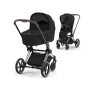 Коляска 2в1 Cybex Priam 4.0 Sepia Black (Deep Black) шасси Rosegold