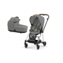 Коляска 2в1 Cybex Mios 4.0 Mirage Grey шасі Chrome Brown