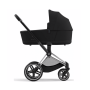 Коляска 2в1 Cybex Priam 4.0 Sepia Black (Deep Black) шасси Chrome Black