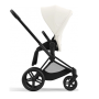 Коляска 2в1 Cybex Priam 4.0 Off White шасі Matt Black (прогулянка бежева або сіра)