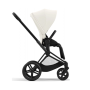 Коляска 2в1 Cybex Priam 4.0 Off White шасі Matt Black (прогулянка бежева або сіра)