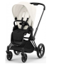 Коляска 2в1 Cybex Priam 4.0 Off White шасі Matt Black (прогулянка бежева або сіра)