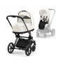 Коляска 2в1 Cybex Priam 4.0 Off White шасі Matt Black (прогулянка бежева або сіра)