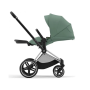 Коляска 2в1 Cybex Priam 4.0 Leaf Green шасі Chrome Black