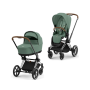 Коляска 2в1 Cybex Priam 4.0 Leaf Green шасі Chrome Brown