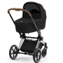 Коляска 2в1 Cybex Priam 4.0 Sepia Black шасі Chrome Brown (прогулянка бежева або сіра)