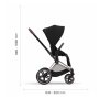 Коляска 2в1 Cybex Priam 4.0 Sepia Black шасі Chrome Brown (прогулянка бежева або сіра)